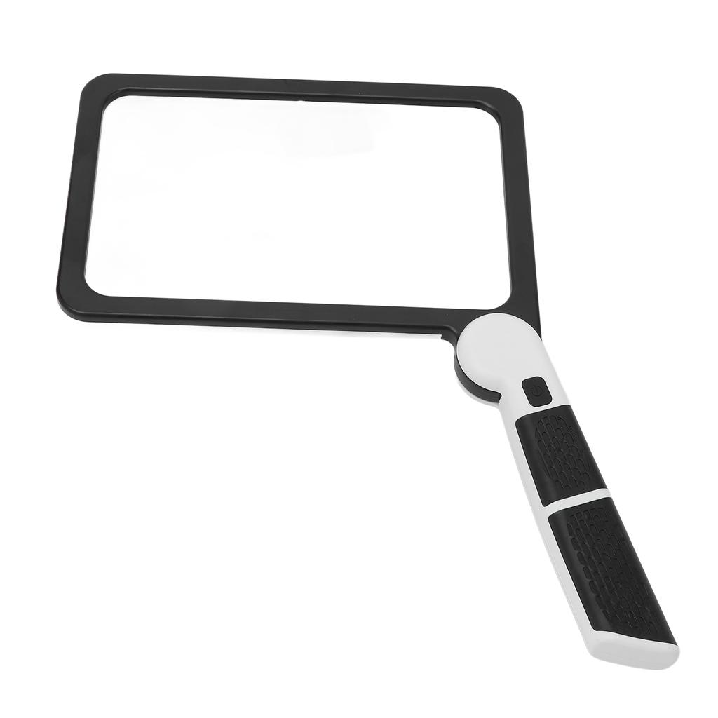 Folding Handheld Magnifying Glass 48 Light Chips 5X Magnification LED Reading Writing Magnifier
