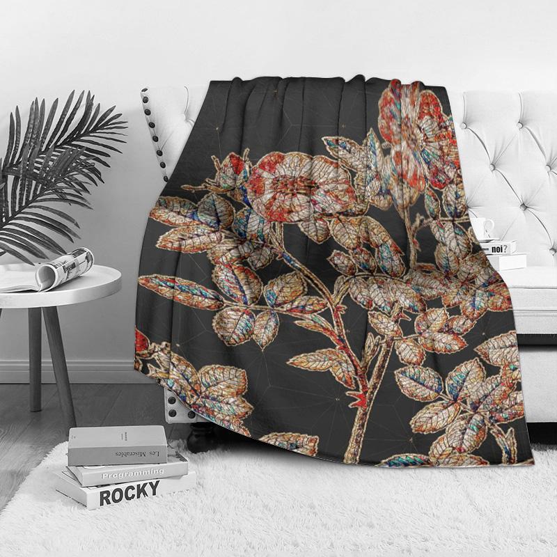 Mosaic Floral Pattern Blanket Geometric Abstract Bed Throw Bohemian Home Decor Sofa Cover Gift for Women Christmas Gift