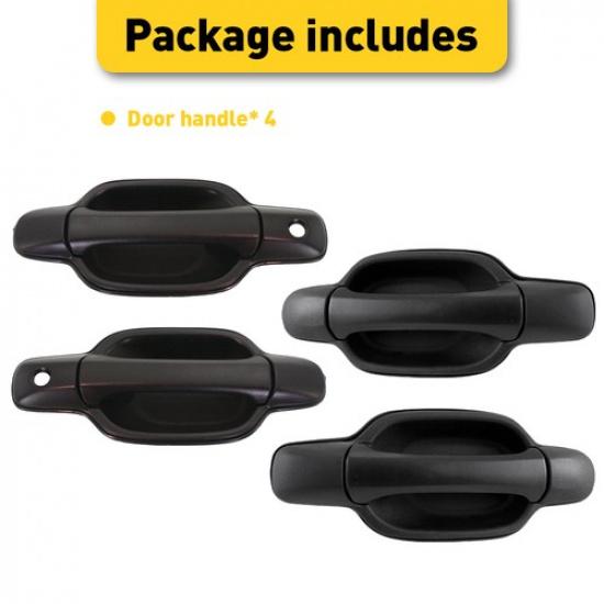 Exterior Door Handle For Chevrolet Colorado 2004-2012 Front Rear W/Hole Set Of 4