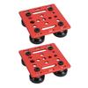 2 Pcs V Wheel Plate Gantry Rod Plate and 4 Solid POM Wheels for 2020 Aluminum Extrusion CNC 3D Printer
