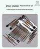 25-Piece Animal Hair Makeup Brush Set: Includes Wool Brushes for Eyeshadow, Nose Shadow, and Foundation - Artist Recommended