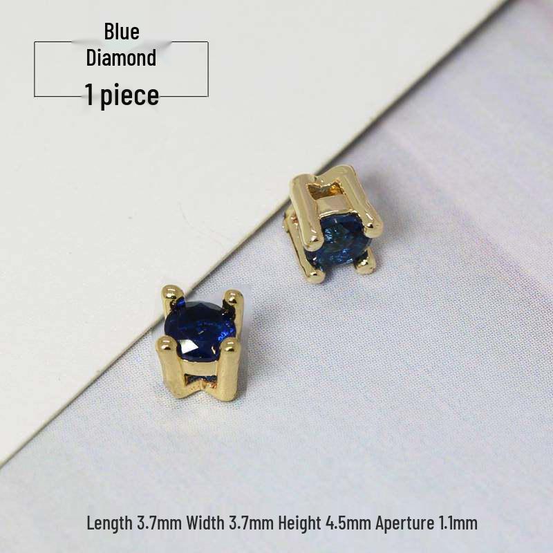 14k Gold Plated Multicolor Cubic Zirconia Spacer Beads for DIY Jewelry