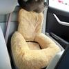 Puppy Car Seat Soft Cloth Dog Booster Non-slip Detachable Design Automobile Interior Accessories For Daily Commuting Vet Visits