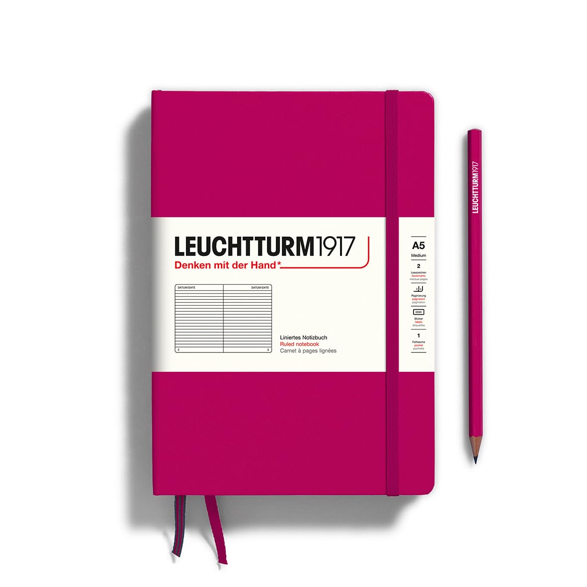 

Leuchtturm Notebook, A5, Horizontal Ruled, Very, 344807, Officially Imported