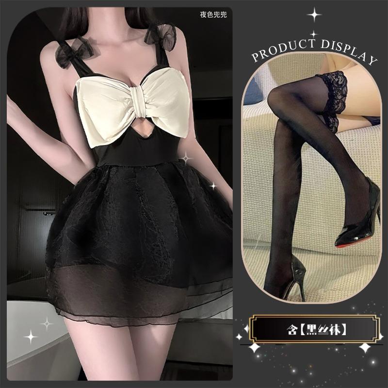 Sex underwear skirt one-piece swimsuit fairy fan belly bath hot spring vacation swimsuit