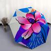1pc Flower Pattern Automatic Folding Umbrella, Heavy Duty 8 Rib Iron Frame,  Suitable for Travel, Daily Use, Birthday, Decor Gift  61
