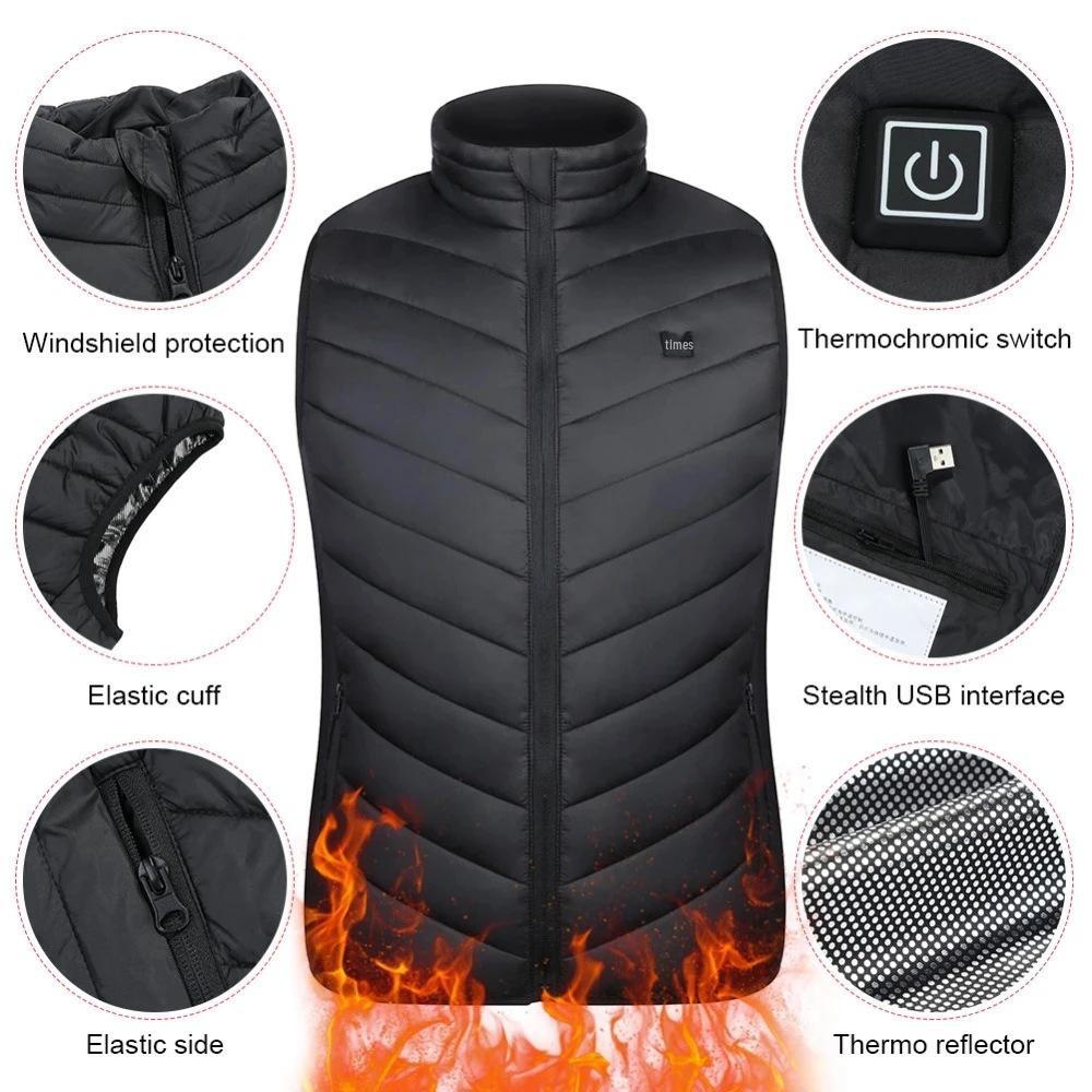 Smart Electric Heating Vest with Multi-Zone Heating for Consistent Warmth