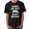 Rhinos Are Just Chubby Unicorns Magical Cute Womens or Mens Crewneck T Shirt Tee