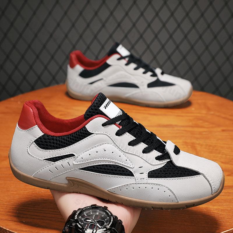 Fashion 2025 Spring New Men's Low Cut Thin Soled Fashion Lace Up Mesh Breathable Comfortable Casual Shoes Lightweight Sports Sneakers