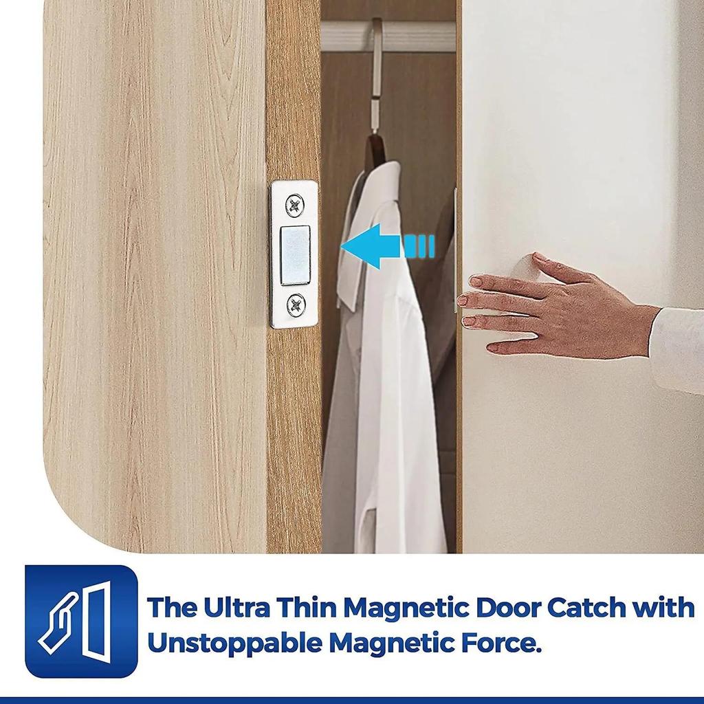 2 Pack Ultra Thin Cabinet Magnetic Catch Adhesive Drawer Magnet Catch For Kitchen Closet Door Closing Magnetic Door Catch Closer