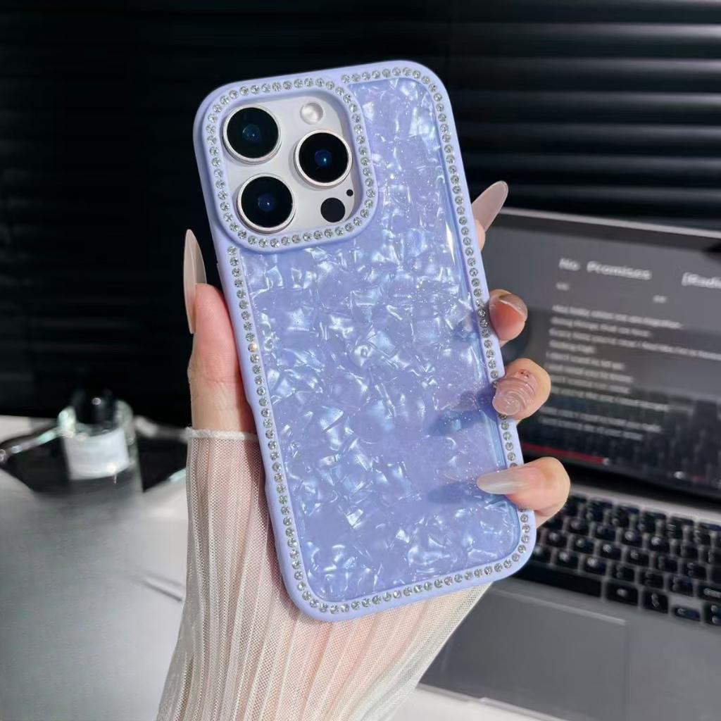 Diamond Texture Suitable for IPhone16pro Mobile Phone Case Acrylic Two-in-one Apple 15/14 Protective Case