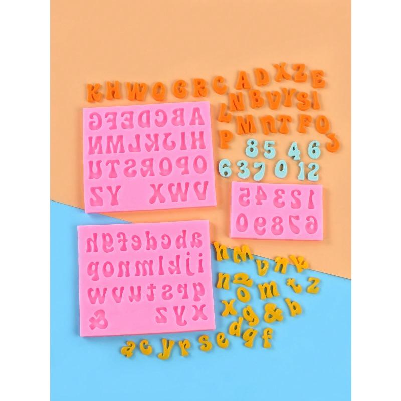 Letter & Number Silicone Mold, Candy Mold, Chocolate Mold, Cake Decorating Tool, Baking Tool, Kitchen Gadget, Kitchen Accessory