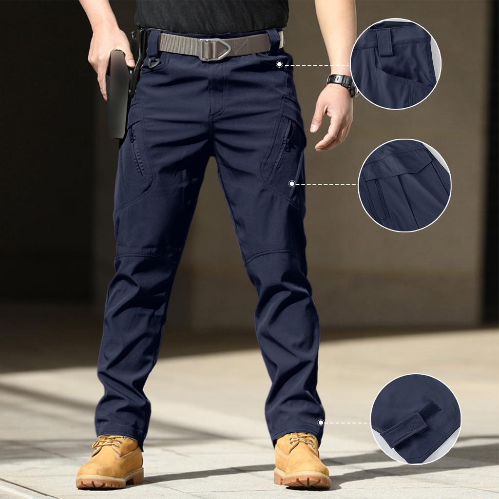 Herren Cargo-Hose Outdoor Mehrere Taschen Reißverschluss Leichter Strapazierfähiger Stretchstoff Hose