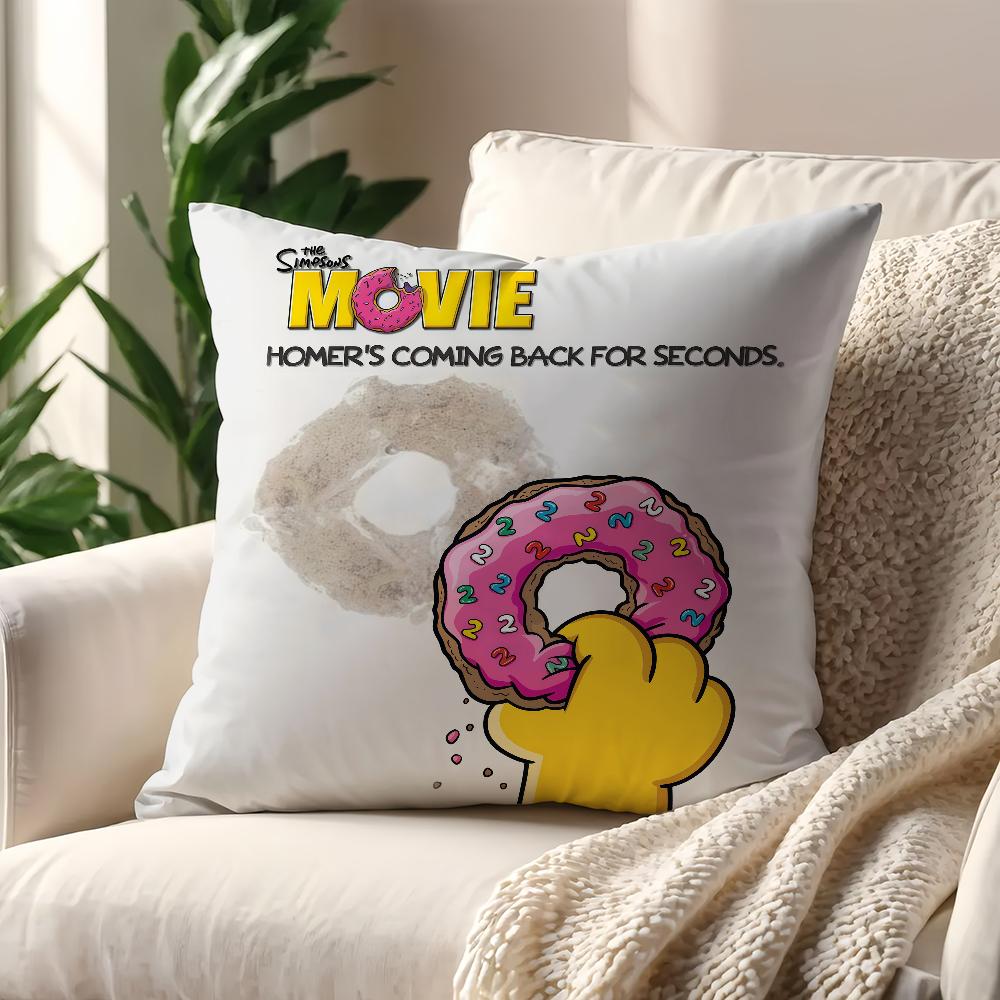 Мультяшный The S-Simpsons 2 наволочка Для Подушки Дивана Печать Декор Комнаты Дома Офиса Кофейни Автомобиля Нордическая Простота 12x12Inch