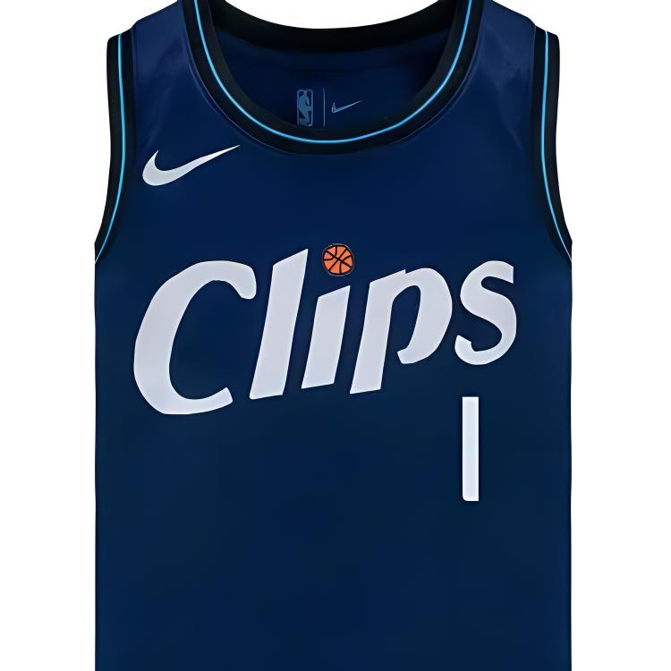 Nike Dri-FIT 2023-24 Los Angeles Clippers City Edition James Harden Letter Print Crew Neck Basketball Jersey Unisex jersey Blue DX8535-419