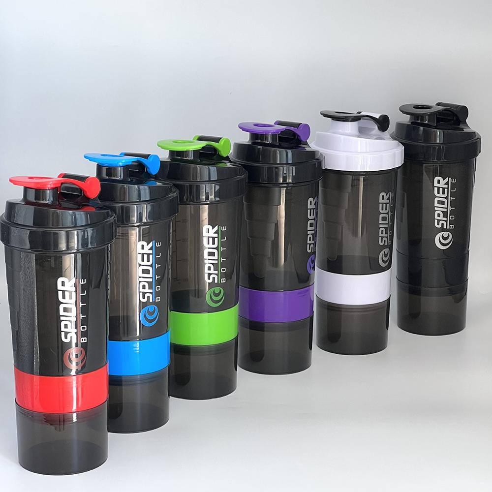 Protein Shaker Bottle Leak-Proof 3-Layer Twist off Sports Shaker Cup for Mixing Protein Powder - Portable Fitness Beverage