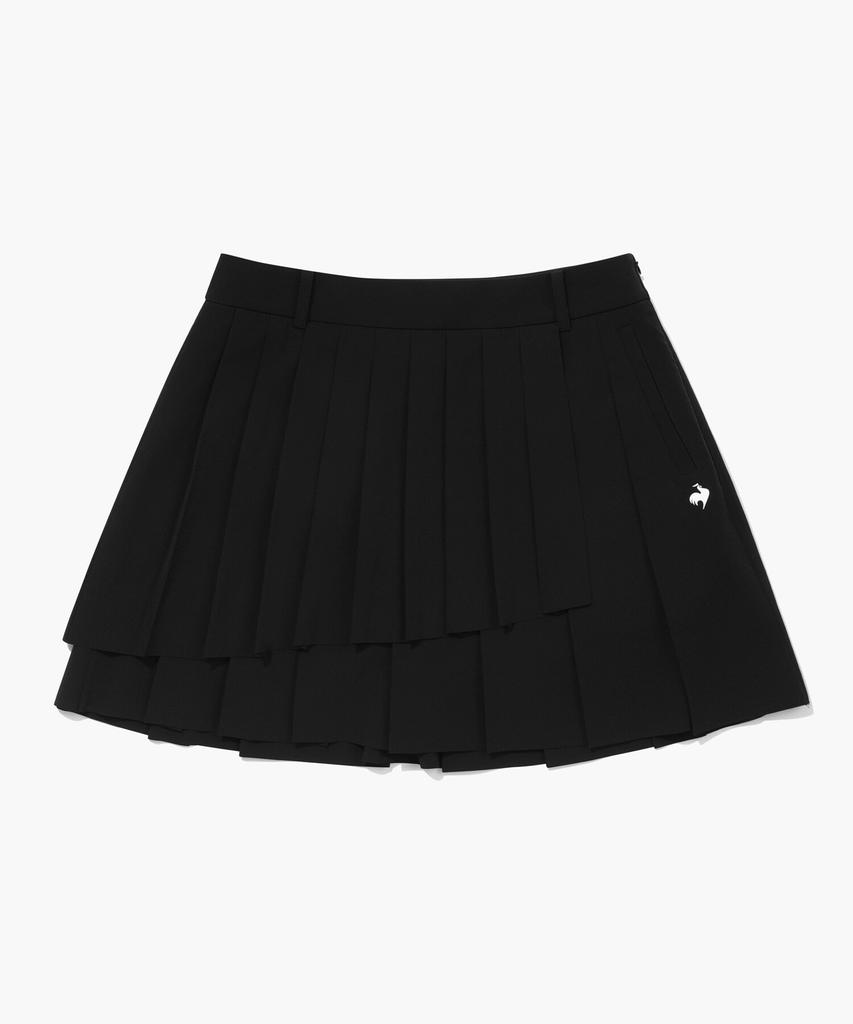 LECOQ GOLF Women'S Asymmetrical Fine Pleated Skirt (Gq222Lsk41)