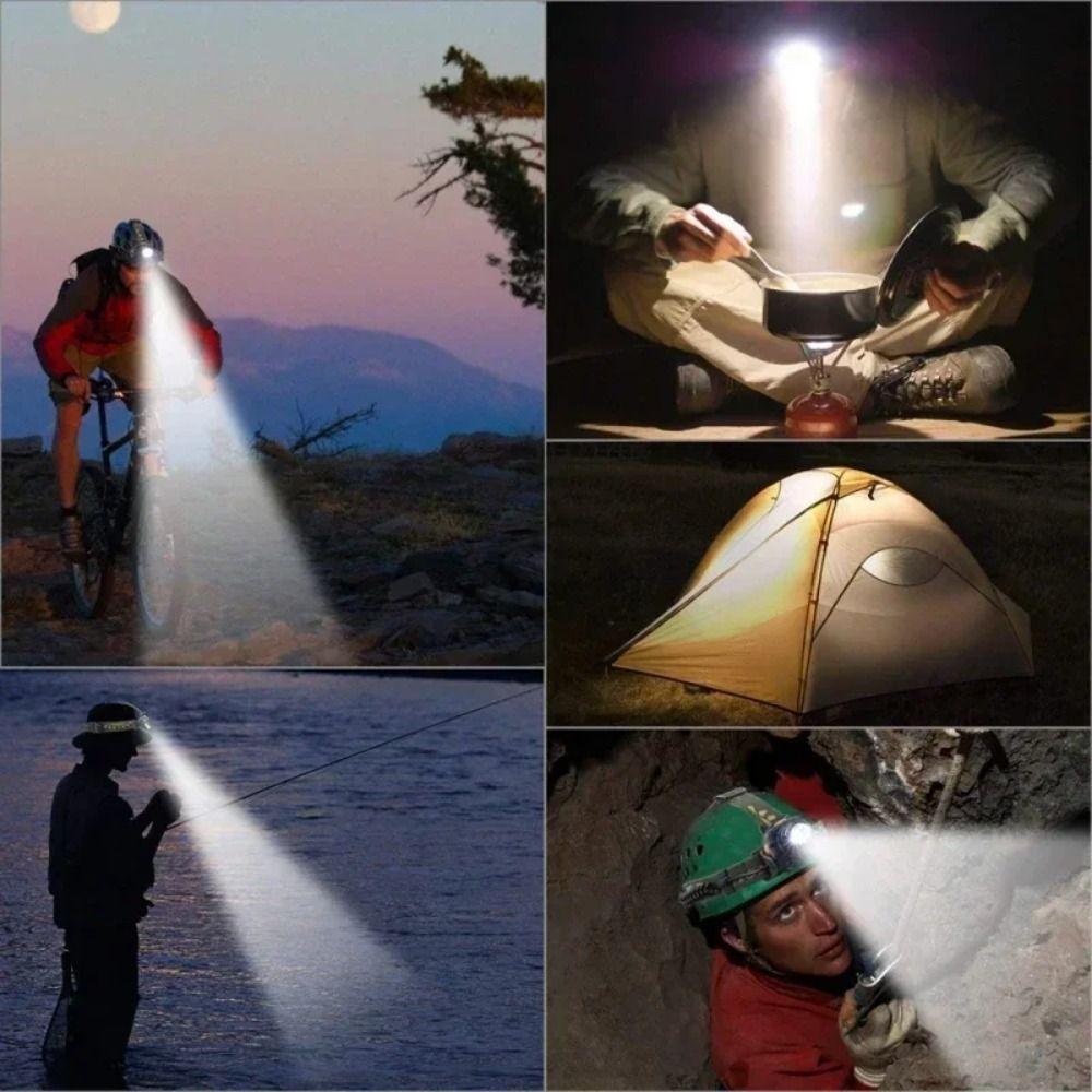 Super Bright LED Headlamp USB Charging Zoomable Head Torch New Telescopic Headlamp  Hunting