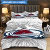 3PCS Avalanche Team Spirit Bedding Set,Including 1pc Duvet Cover And 2pcs Pillowcases Perfect for Bedroom, Dormitory, Fan Christmas Gift