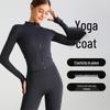 European & American Women's Long Sleeve Quick-Dry Yoga Jacket - Slimming Running & Fitness Sports Top