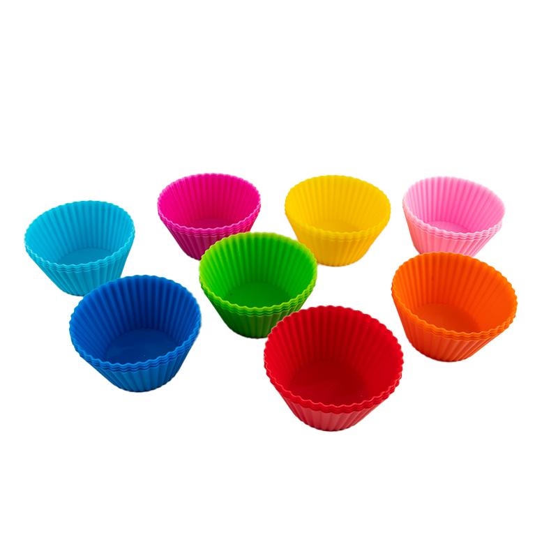 4Pcs Silicone Cake Cup Liner Baking Cup Mold Muffin Round Cakecup Cake Tool