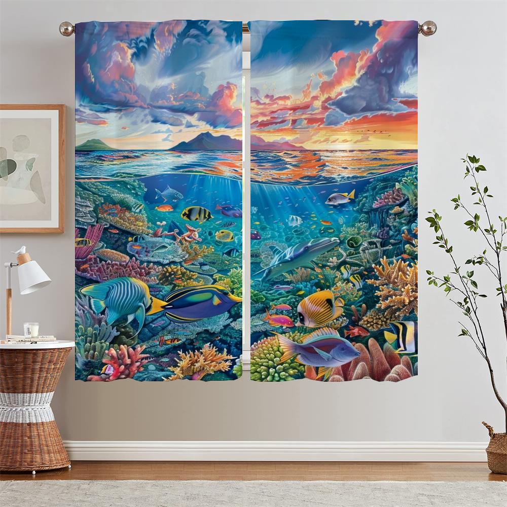 Konstnär Carey Chen Gardiner för Kök Gardiner 2 Delar Fönster Modern Heminredning Mörkläggningsgardin Vardagsrum Lockar Persienner