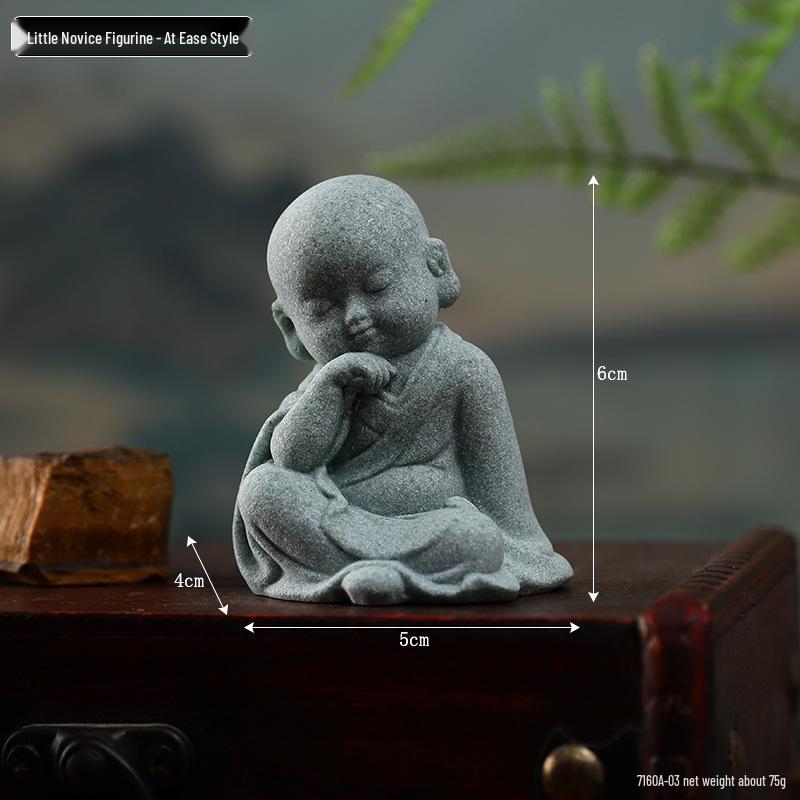 Envy Porcelain Stone Lantern: Small Chinese Pavilion Ornament for Desktop or Fish Tank Scenery.