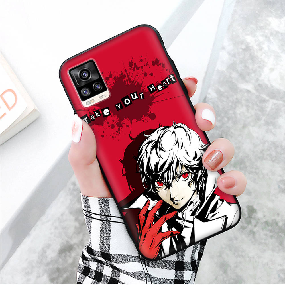Schwarze Hülle für Xiaomi Redmi 13C Note 9 iPhone XR 7 8 14 15 11 12 13 X XS Pro Max Samsung A25 S23 S24 FE Ultra Plus Persona 5 Joker