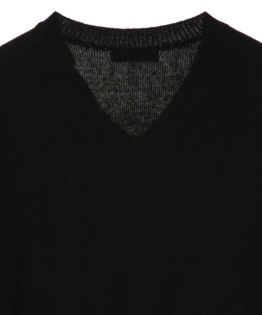 IL CORSO Lambswool Cozy V-Neck Knit Black Iesw5F001Bk