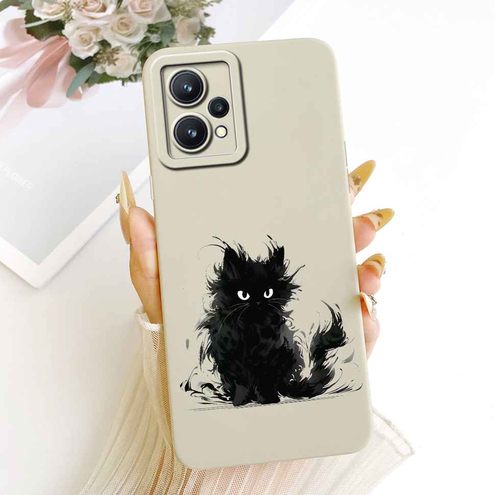 For Realme 9 Pro Plus Case Lovely Cat Pattern Silicon Soft Cover For Realme 9 ProPlus Pro+ 5G RMX3392 RMX3393 Fundas