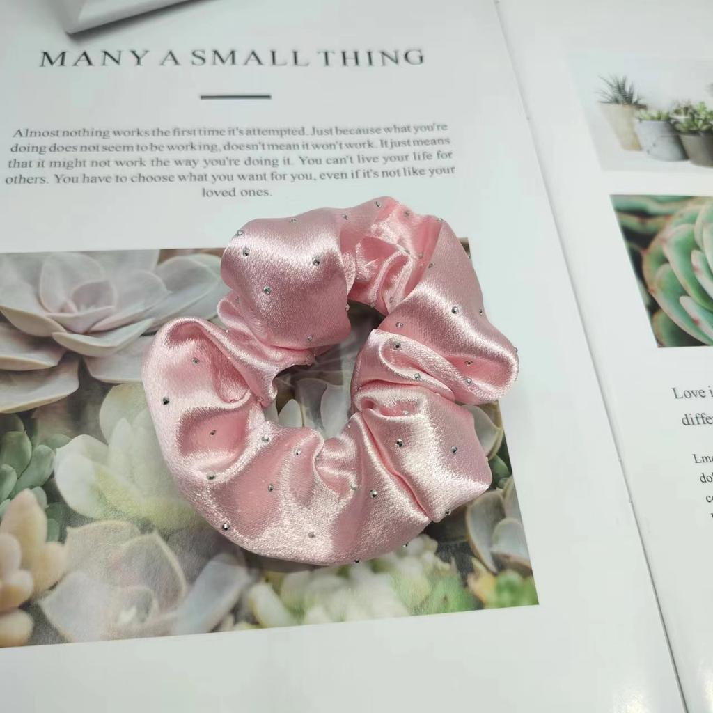 1/6 Pcs Fashion Small Crystal Dot High Elastic Hair Scrunchies Heabands Rubber Hair Band For Women Girls Party Hair Accessories