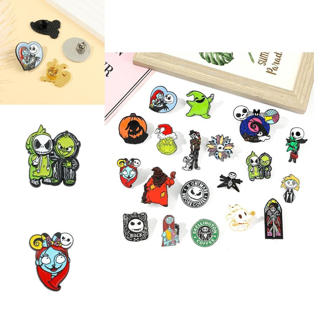 Christmas Nightmare Series Brooch Gothic Witch Pin European And American Halloween Collection Metal Badge