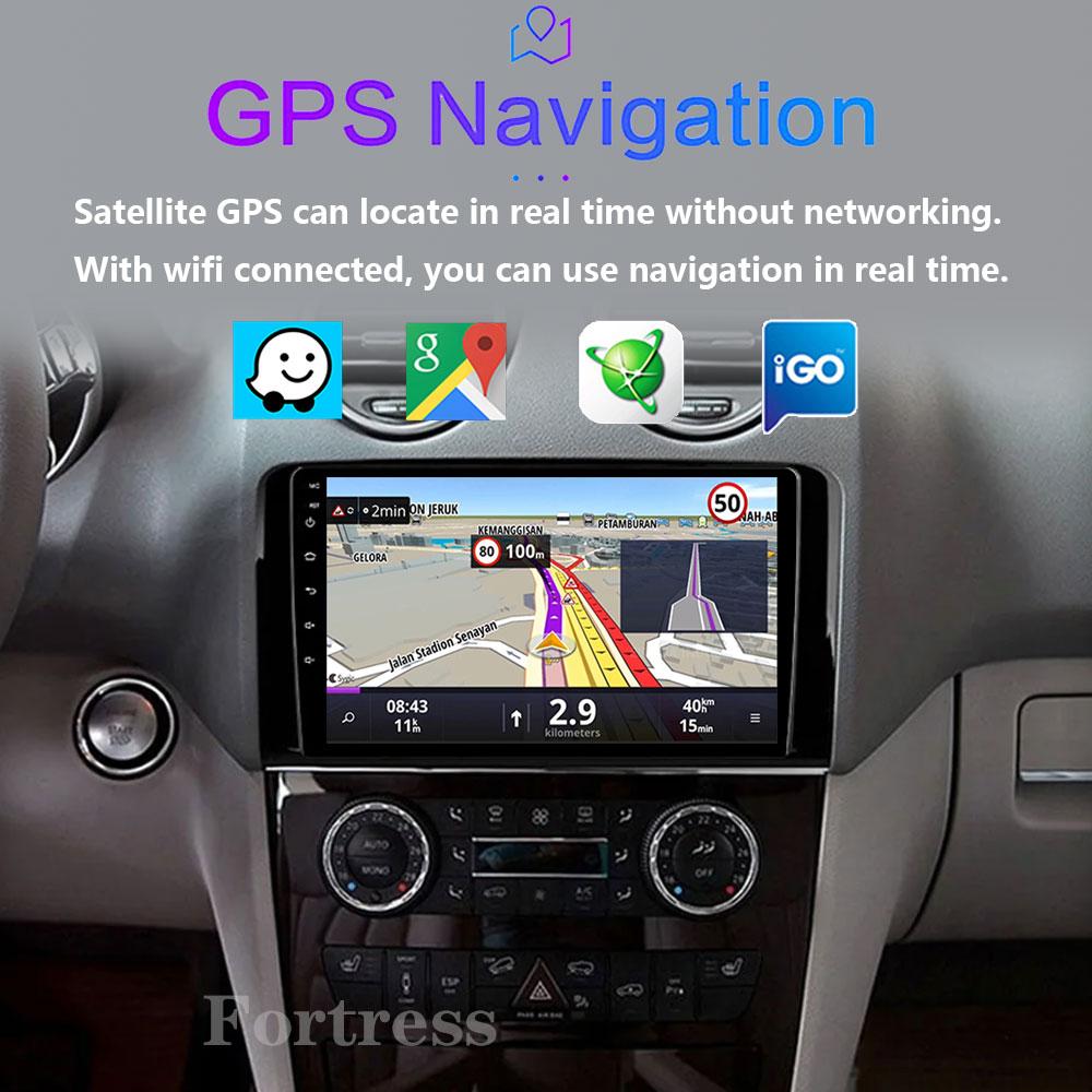 Android 14Car Radio Stereo Multimedia Player GPS For Mercedes Benz M-Class W164 GL-Class X164 ML GL RDS Carplay 2 Din Head Unit