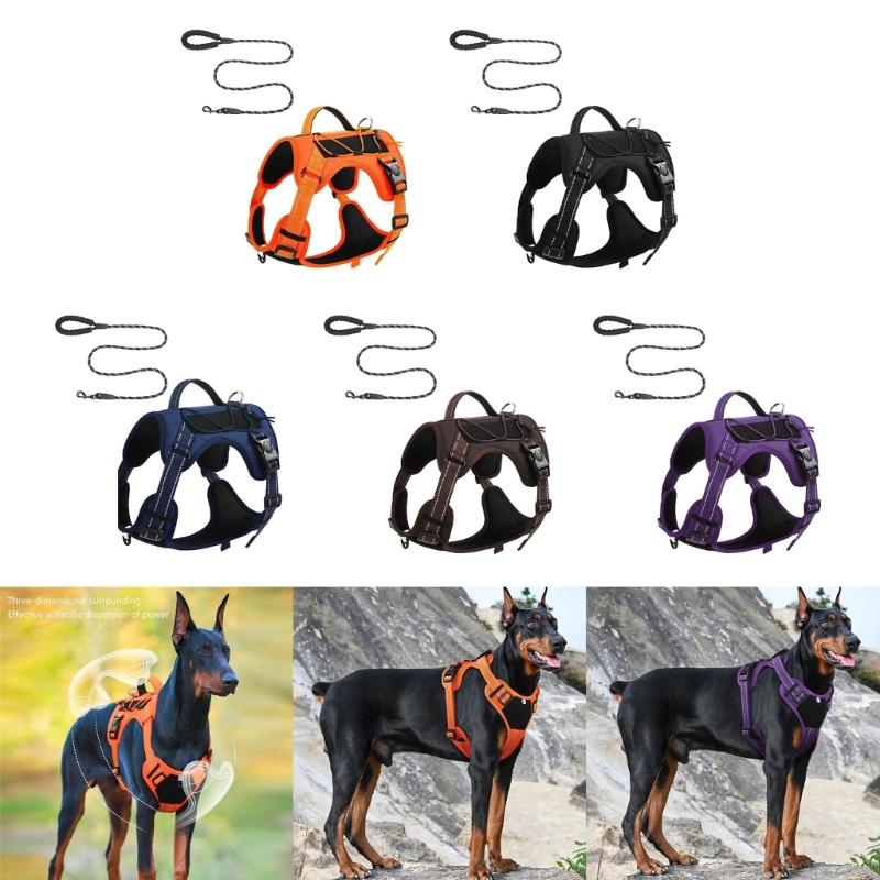Dog Vest Adjustable Training Harness for Large Medium Dogs Harnesses Strong Multifunctional Leash Harness Soft Handle