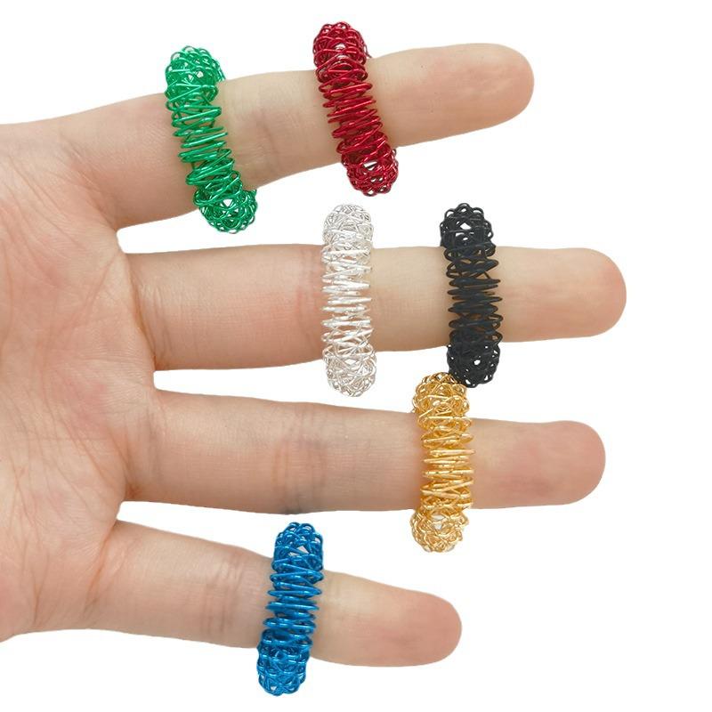 Colorful Mini Finger Massager Ring - Stress Relief & Decompression Toy