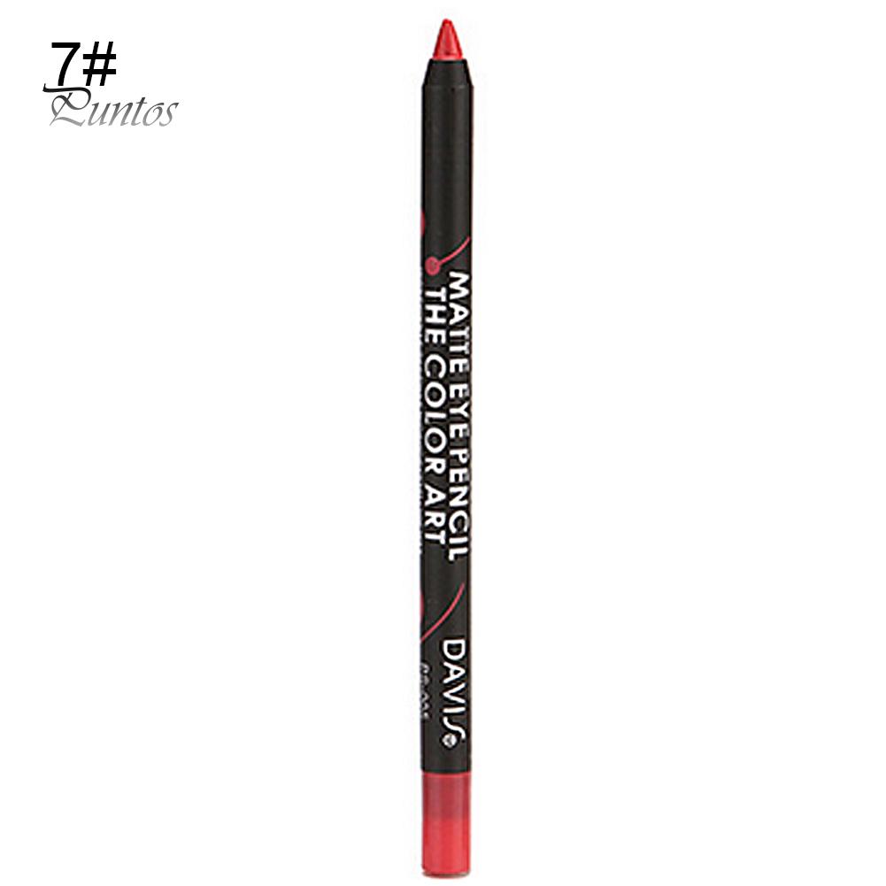Puntos Waterproof Long Lasting 12 Colors Lipstick Pencil Silky Matte Lip Liner Cosmetic