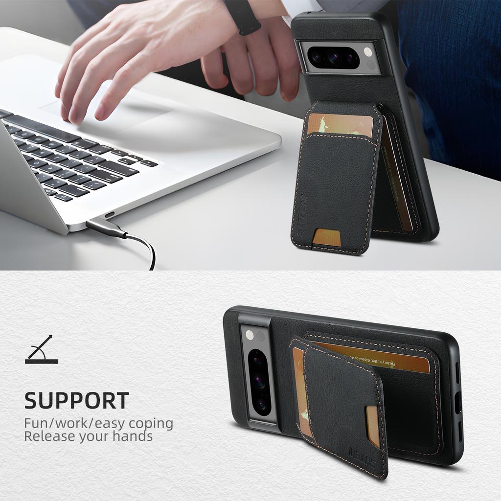 For Google Pixel 8 Pro Litchi Texture Case Vertical Flip Card Holder Protective Back Cover