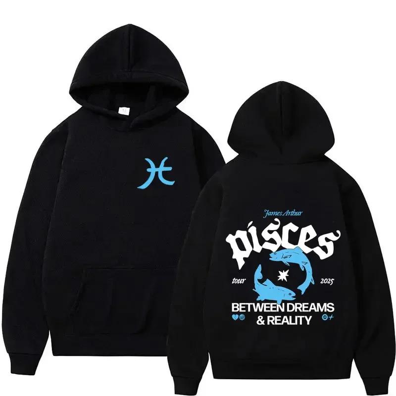 Singer James Arthur The Pisces World Tour High Quality Y2K Hoodie Harajuku Casual Hip Hop Streetwear Sweatshirts