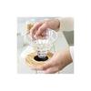 HARIO V60 Heat-Resistant Glass Coffee Dripper with Olive Wood Finish (02) for 1-4 Cups (VDGR-02-OV)