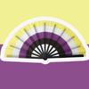 Rainbow Folding Fans Gay Lesbian Decorative Folding Fans, Large Handheld Fan Bamboo Folding Fan For Men/Women, Wedding, Dancing,