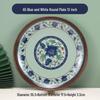 Chinese Blue & White Melamine Round Plate