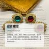 Vintage Internet Famous Branded Popular Glass Earrings With Elegance Niche Design High-end Quality Geometric
