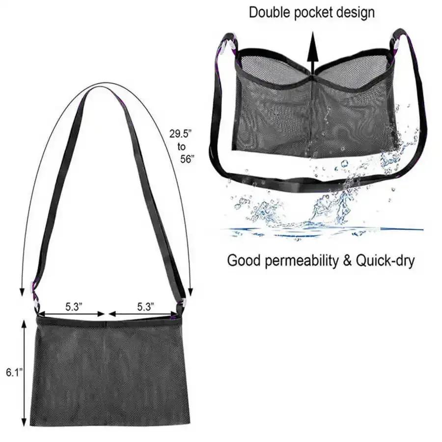 Reusable Adjustable Breast Surgery Drainage Bag Belt Shower Bag Neck Strap Mastectomy Drain Bottles Tubes Holder for Recovery
