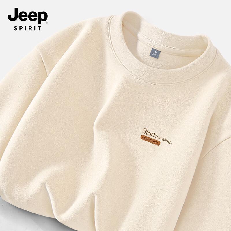 JEEP SPIRIT Men s D-Velvet Thermal Round Neck Long-Sleeve T-Shirt 3XL