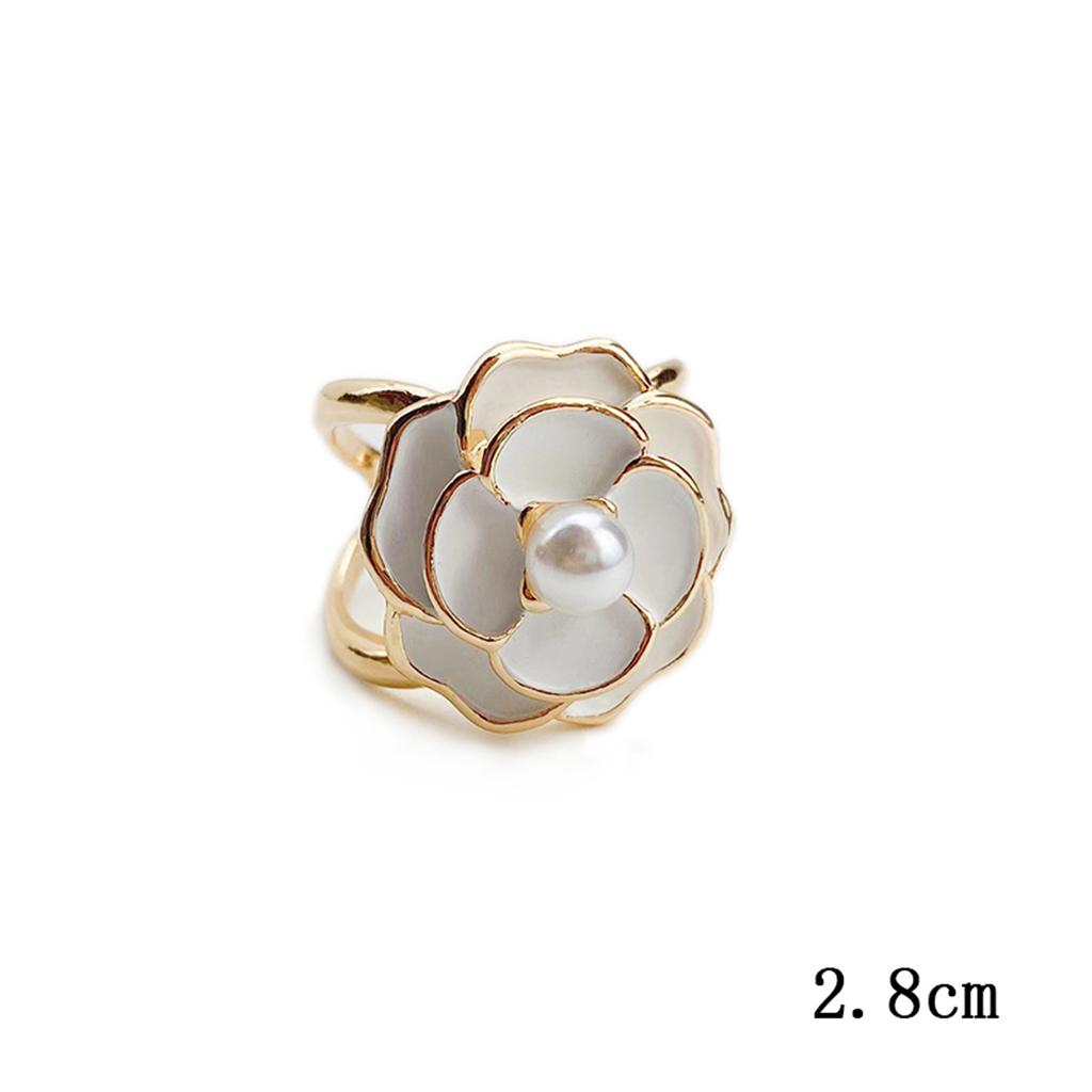 Camellia Flower Scarf Clips - Vintage Brooch Jewelry, Luxury Silk Scarf Accessories for Elegant Women (Designer Buckle Brand)