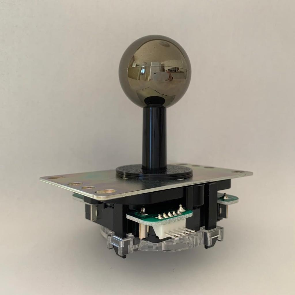 Sanwa Electronics Board Type Joystick Lever Gunmetal Flat Iron Plate with Shaft Cover JLX-TP-8YT-SK-GM