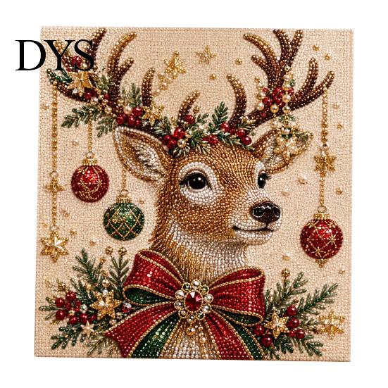 Kit de Arte de Perlas Artificiales para Principiantes, Kit de Pintura de Navidad, Proyecto Creativo de Manualidades de Invierno 3D DIY para Adultos, Festivo