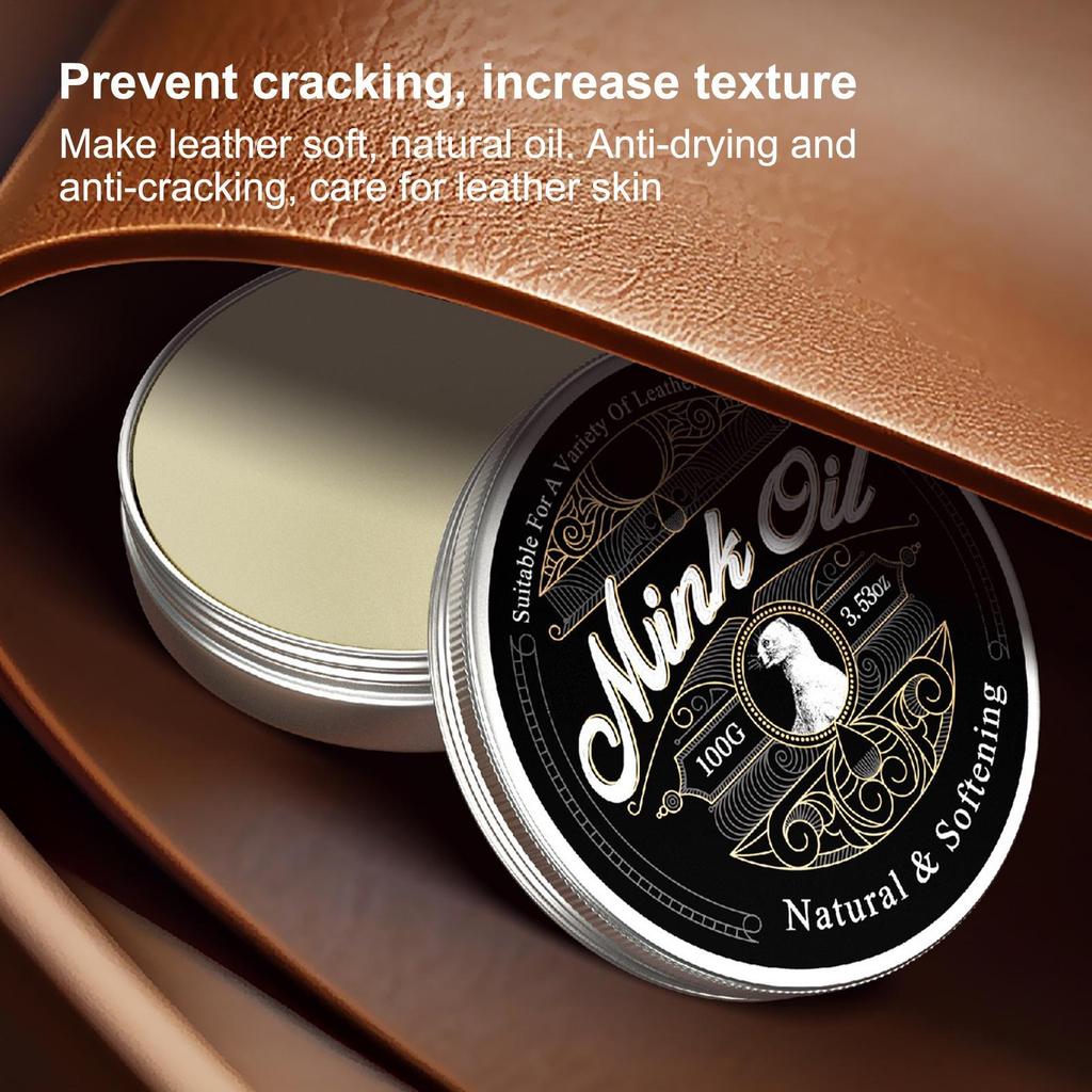 100g Mink Oil For Leather Boots Leather Care Cleaner Conditioner Soften And Restore For Boots Shoes Clothing