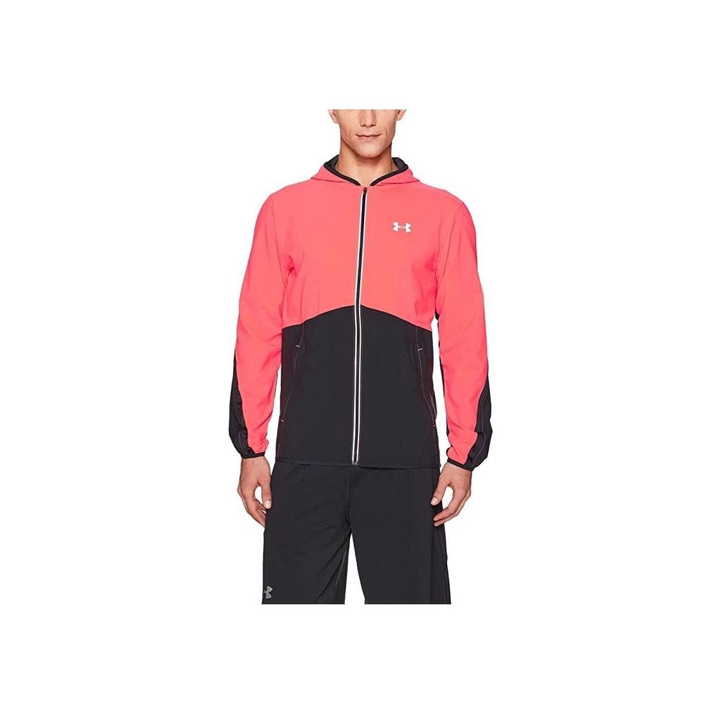 Under Armour Launch Solid Logo Zip Hoodie Men Jackets Red 1289388-963