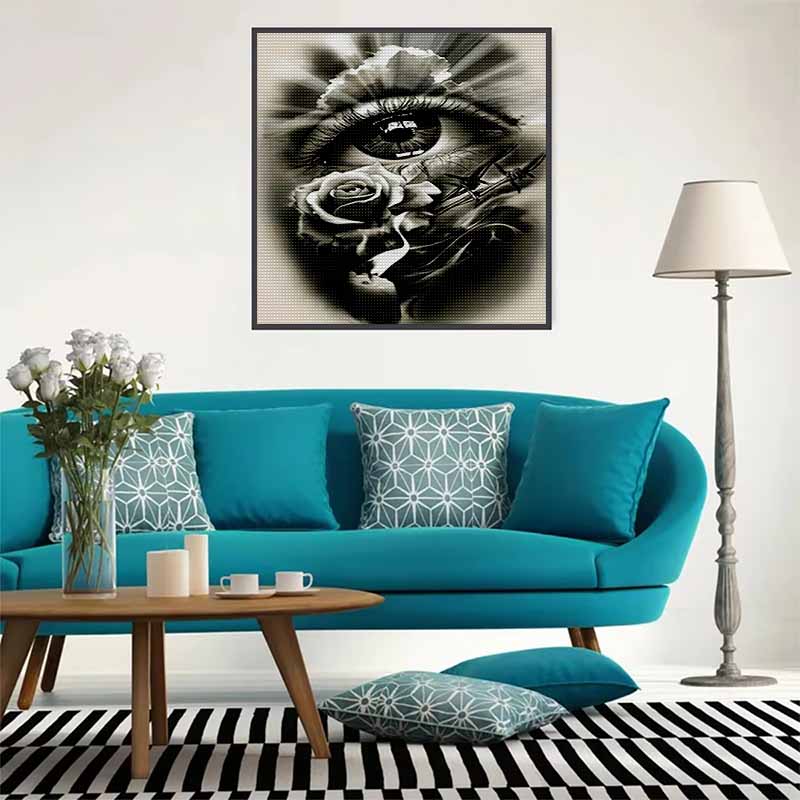 Neuankömmling 5D DIY Vollkreis Diamantmalerei "Auge" Stickerei Kreuzstich Heimdeko Geschenk